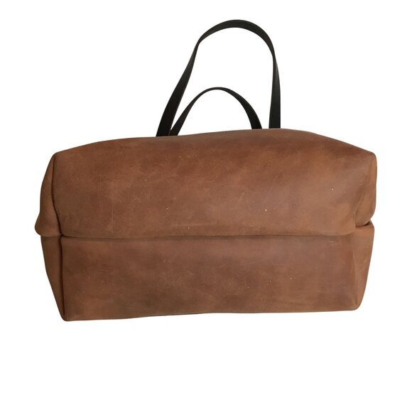 Portland Leather Goods Classic Honey Brown Leather Medium Tote Bag - Picture 3 of 12